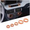 Orange Alloy Air Condition Switch Volume Knob Trim Ring For Ford Maverick