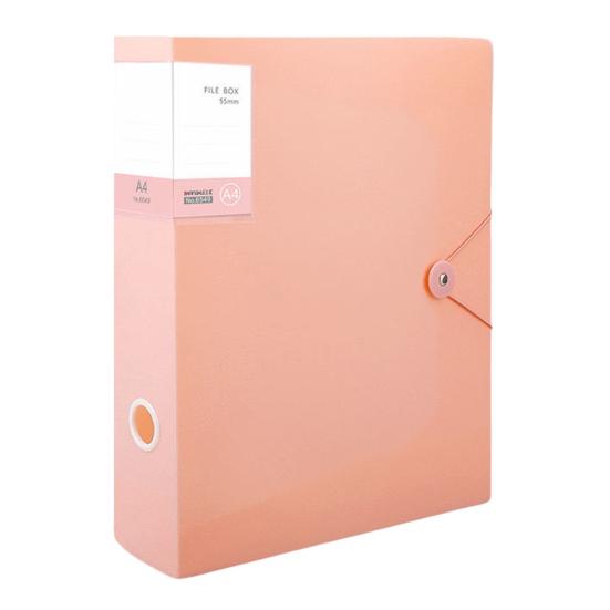 

Папка для файлов большой емкости, многофункциональная, водонепроницаемая, из ПВХ, формат А4, органайзер для документов, офисные принадлежности Back width 7.5cm розовый