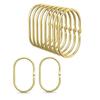 12 Pcs Glide Smoothly Oval Shower Hooks Rust Proof Shower Curtain Rod Hangers  Shower