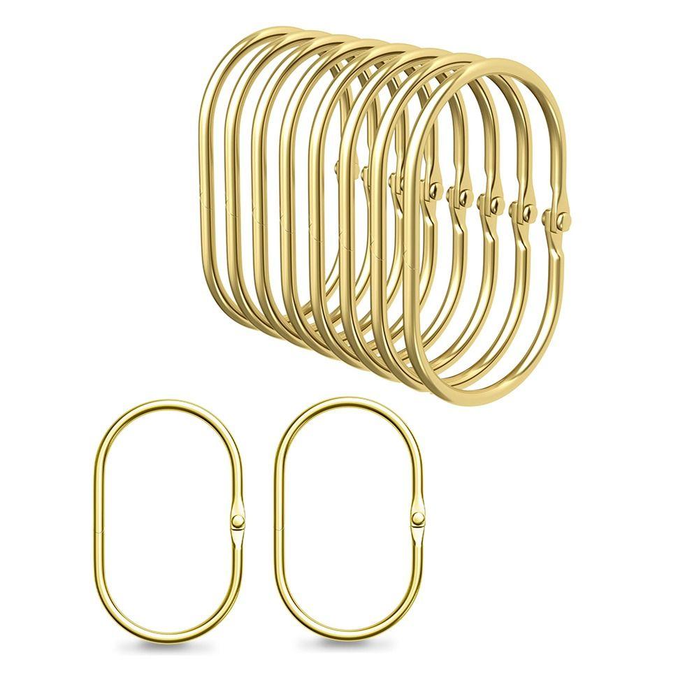 12 Pcs Glide Smoothly Oval Shower Hooks Rust Proof Shower Curtain Rod Hangers Shower