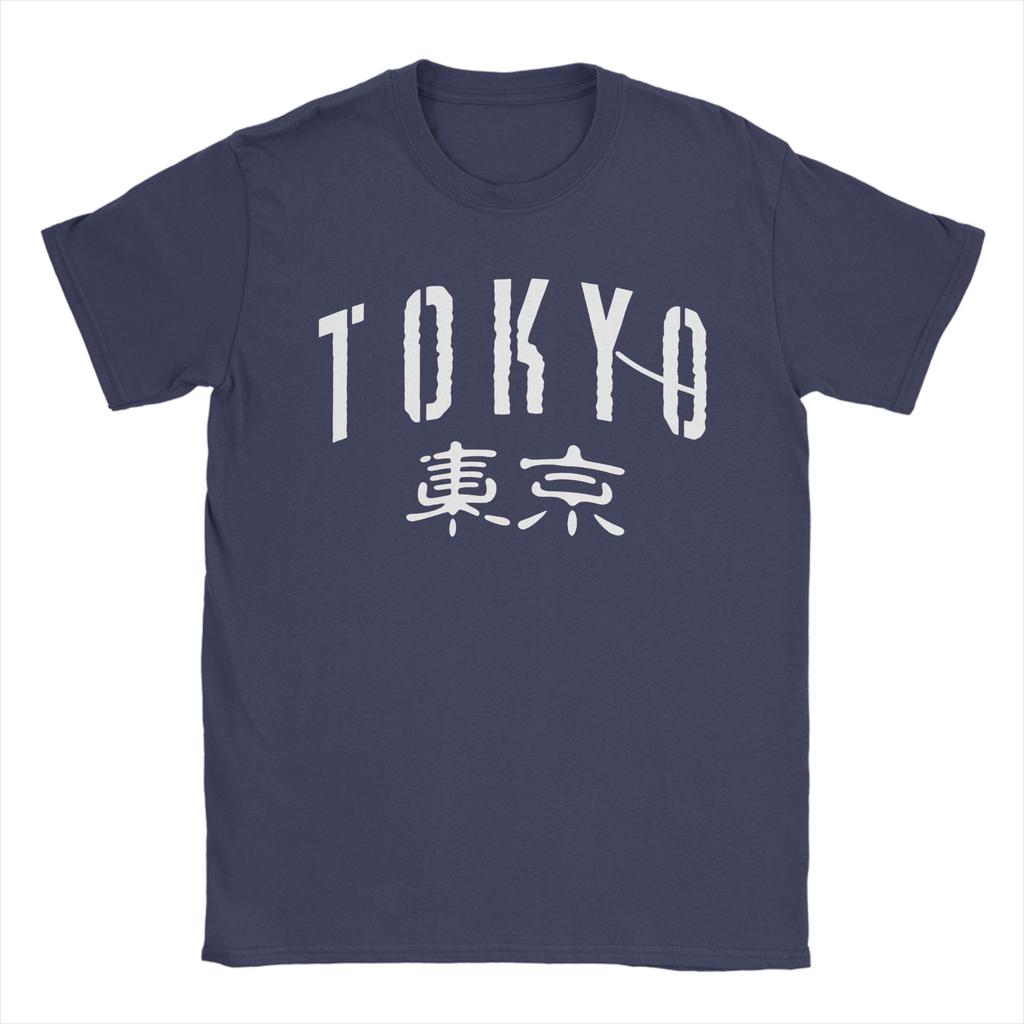 Tokyo  Japanese 100 Cotton TShirt For Mens Summer  Y2K Fun TShirts Breathable Hippie Tee Shirt Oversized Loose Tops