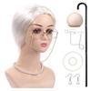 Halloween Grandma Costume Set Old Lady and Granny Glasses Props for Kid Girl F0S4