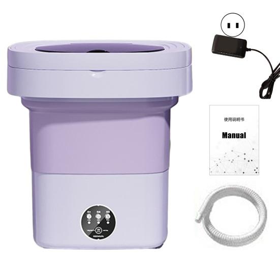 1 Set Folding Type Washing Machine with Water Pipe Low Noise Energy-saving Portable Socks Baby Clothes Mini Washer Bathroom Supplies