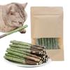 1 Beutel Katzenzahnreinigung Katzenminze-Sticks Gras für Katze Natürliche Gras-Mahlstäbchen Katzenminze-Spielzeug-Sticks Indoor Kätzchen Haarbällchenentfernung
