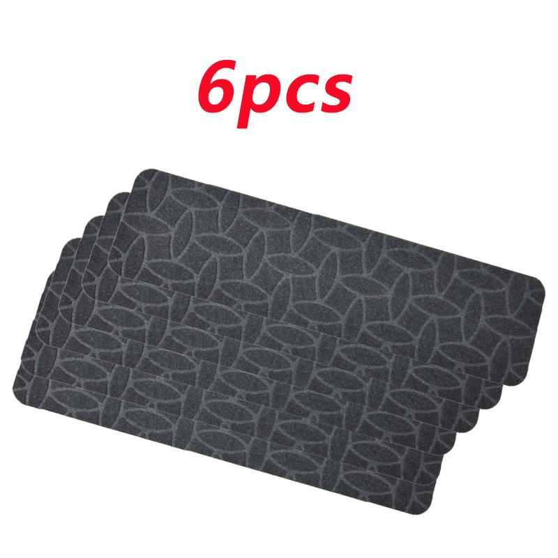 

6/12pcs 20x76cm Soft Stair Stepping Mat Pattern Self-adhesive Non-slip Water Absorption Stair Carpet Mat Mute Protector Rug