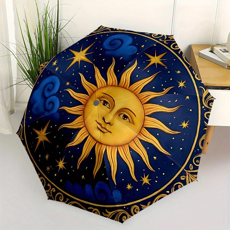 

1pc Celestial HarmonyUmbrella with Plastic Handle,Suitable for All Seasons Home Travel Outdoor UmbrellaB1577