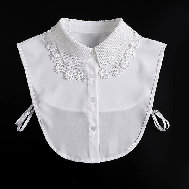43 Styles Faux Col Stand Revers Chemise Col Détachable Femmes Dentelle Florale Faux Col Demi-Chemise Chemisier Faux Col