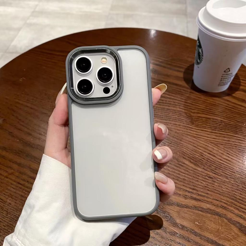 Transparente Harte Acryl Handyhülle Für iPhone 14 15 Pro Max Stoßfeste Hülle Funda iPhone 11 12 13 Pro Silikonrahmen Rückseite