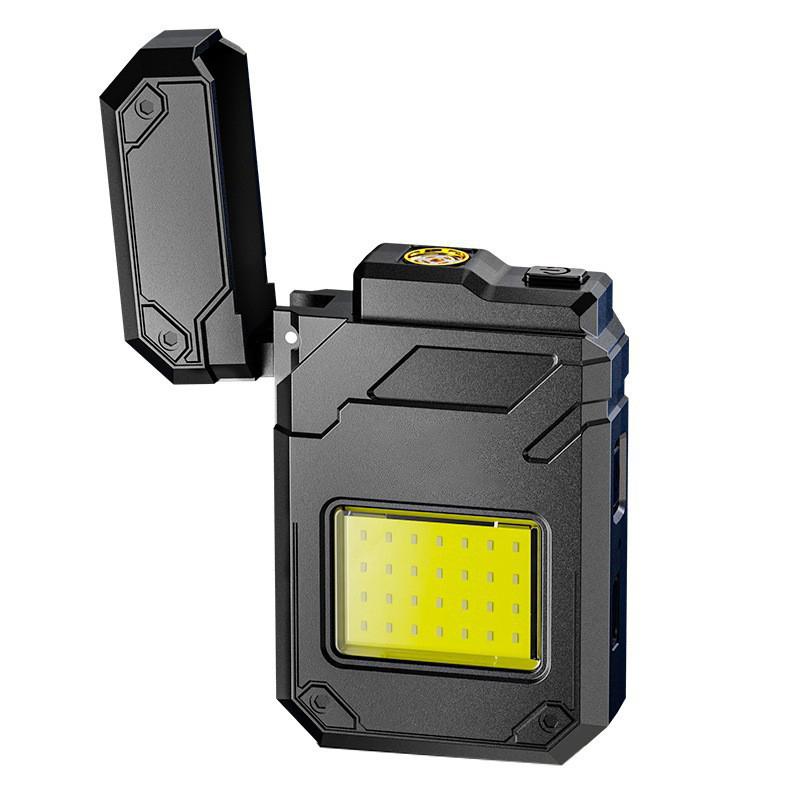 Multi-Function Electric Wire Lighter Waterproof With Emergency Keychain Light Portable Mini Rechargeable Cigarette Lighter