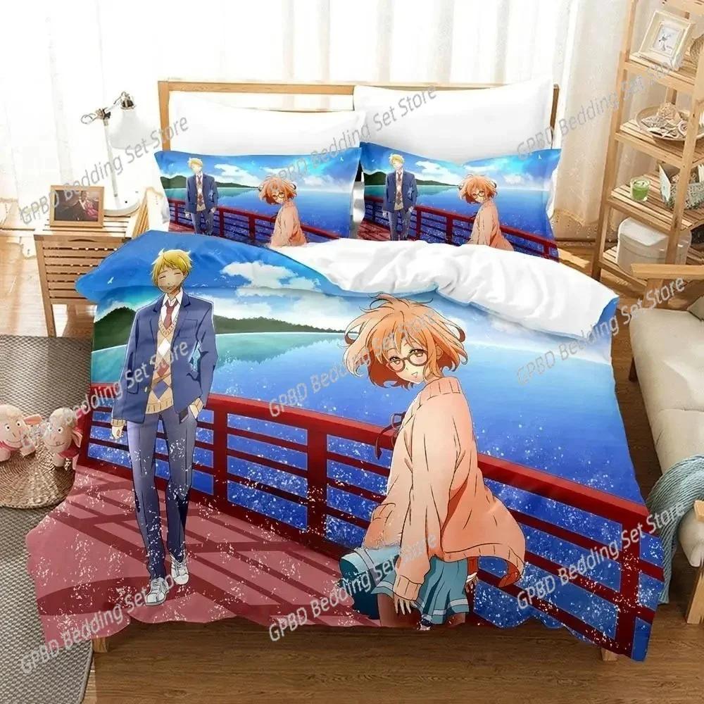 Fashion 3D Print Kawai Girl Beyond the Boundary Beding Set Bedrom Soft Modern Bedspreads Comefortable Soft with Soft Fabric Duvet Cover Pilowcase
