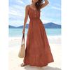 Europe, America 2026 Summer New Simple High Waist and Thin Casual Beach Vacation Suspender Dress