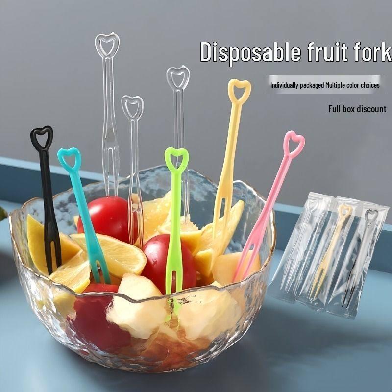 Individually Wrapped Disposable Plastic Fruit Forks