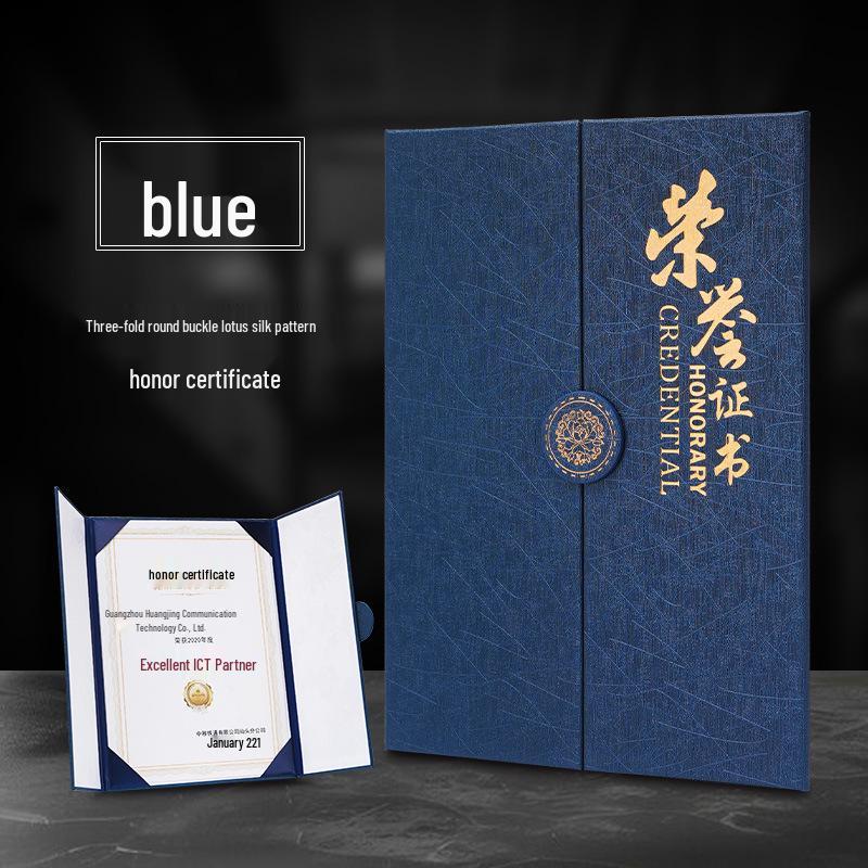 Custom Leather Three-Fold Certificate and Award Ceremony Outer Shell