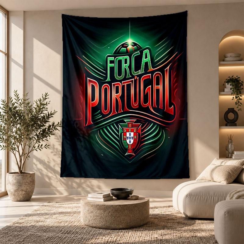Decorative Tapestry,Portugal national football team Printed Wall Art, Lightweight Wall Hanging For Bedroom Background