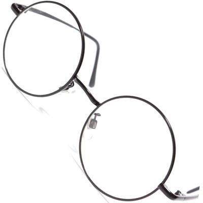 Black X Clear Fashion Glasses Clear UV Popular [o] (Non-prescription) Stylish, Round, Lenses, Colored, Lightweight, Protection, Cool, Cute,
