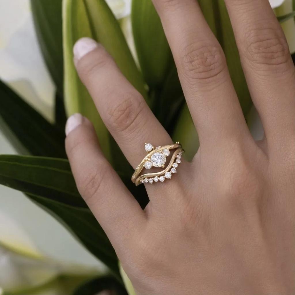 New African popular ring hot sale simple zircon women's wedding hand jewelry