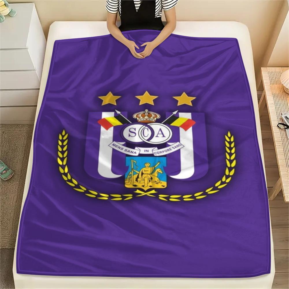 1ST R.S.C. Anderlecht Print Flanellen Deken, Hoge kwaliteit Comfortabel voor Alle Seizoenen, Woondecoratie, Warmte en Comfort, Perfect voor Kerstcadeaus