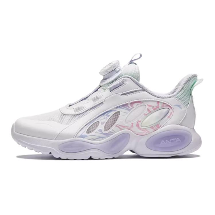 (GS) ANTA Running Series Sneakers White Purple Kids A322425536-3 EU 39