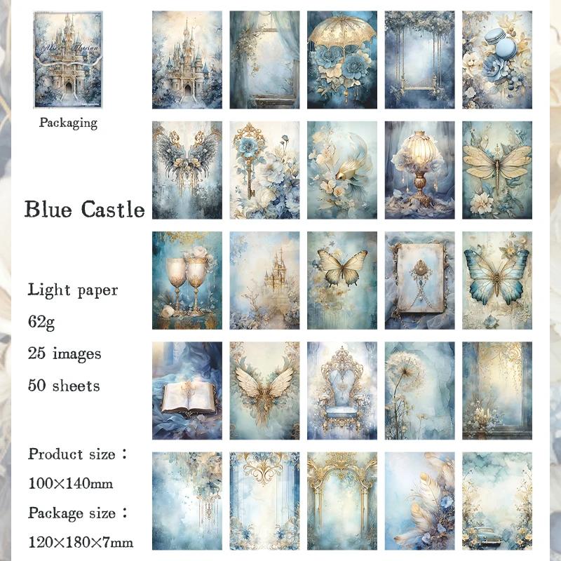 50pcs/pack Aesthetics Flowers Materials Paper Decor Scrapbooking Collage Stationery DIY Junk Journal Craft Light Paper