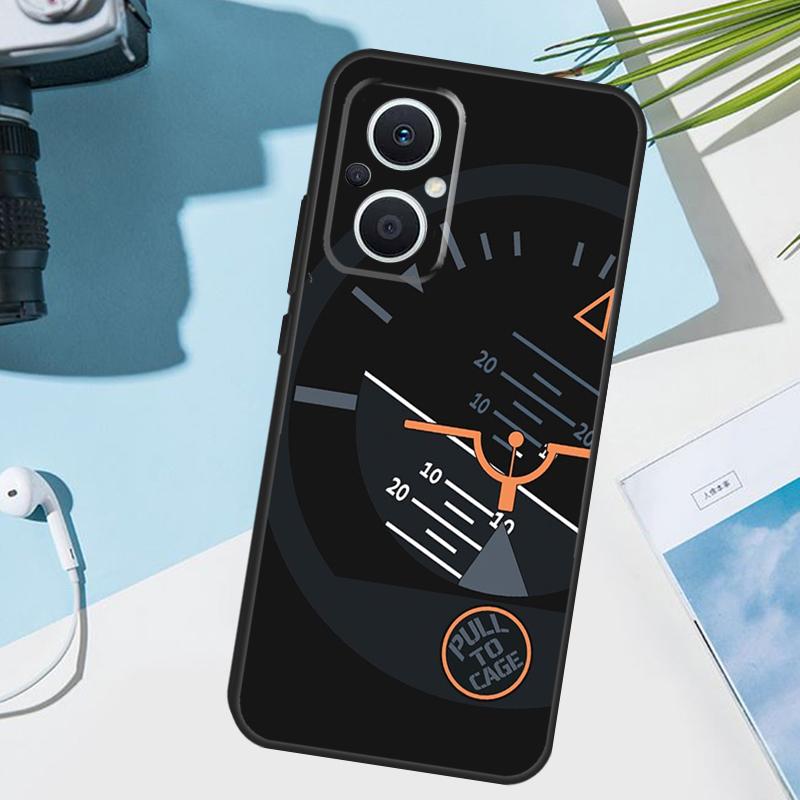 Flight Instruments Cockpit Cover For OPPO Reno 14F 13F 12F 11 F 10 12 13 14 Pro 7 8 Lite OPPO Find X9 X8 X6 X5 Pro Case