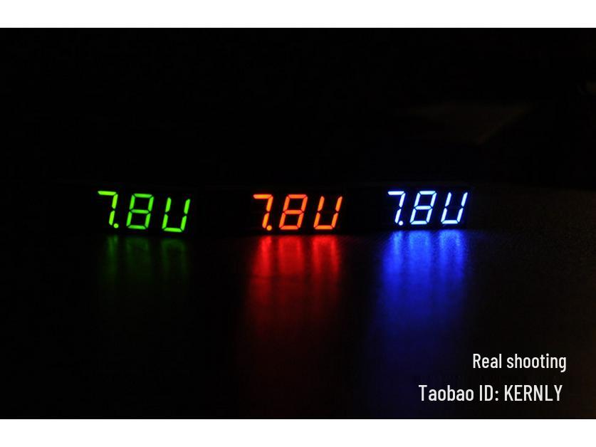 LED digitální hodiny do auta s ukazatelem teploty