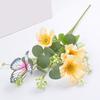 Yousheng Artificial Wildflowers Bouquet Fake Flower Eucalyptus Stem with Butterfly Faux Silk Floral Arrangement for Farmhouse Table Centerpiece Home