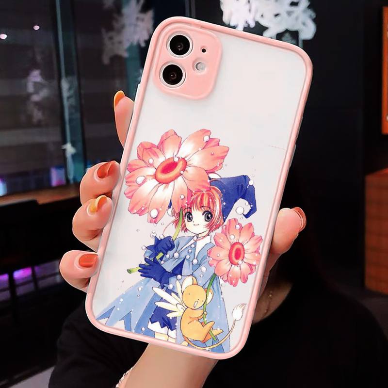 Cardcaptor Sakura anime ragazza carina Custodia per telefono opaca trasparente Per iphone 7 8 11 12 plus mini x xs xr pro max cover