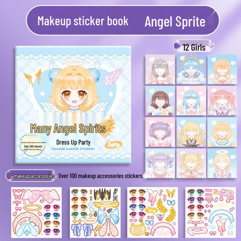 Kaba Bear Princess Dress-Up Stickers: Children's Ancient-Style Makeover & Character Stickers