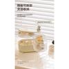 Luxury Style Desktop Storage Box With Rotating Lid For Cosmetics Jewelry Clutter