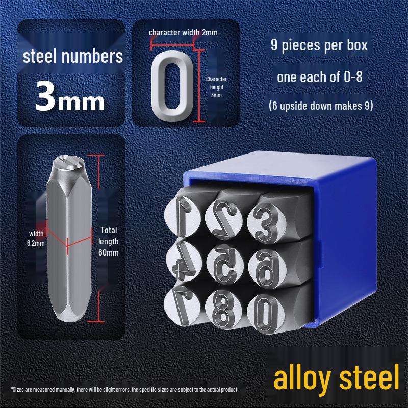 High Hardness Alloy Steel Letter & Number Punch Stamp Tool No Size Specification