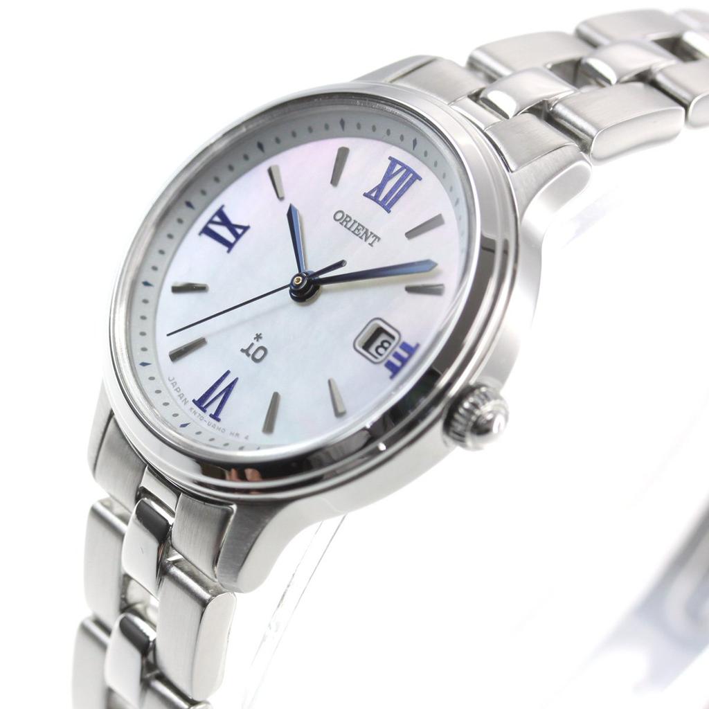 Orient Montre solaire IO pour femme RN-WG0007A – Fabrication japonaise, blanche, garantie fabricant