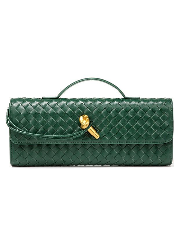 2025 Autumn/Winter High-End Crossbody Woven Clutch: Versatile Evening Baguette Shoulder Bag