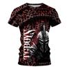 Tričko s krátkým rukávem pro muže Tričko Pánské Letní Pánská trička Muž Léto 2024 Tmavý rytíř Cross Sleeve Tričko Oversized Graphic