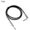 6.35 Electric Guitar Cable Straight To Right Angle Noiseless Audio Cable for Bass Guitar