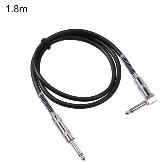 6.35 Electric Guitar Cable Straight To Right Angle Noiseless Audio Cable for Bass Guitar