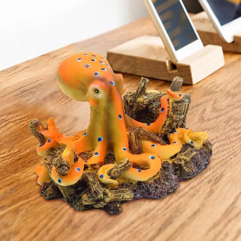 Aquarium Landscaping Octopus Decoration Tank Cute Sea Animal Decor Octopus Aquarium Landscaping Accessories For Freshwater Or