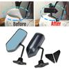 2x F1 Style Retro Car Side Rearview Mirror Pair Universal Vintage Blue Lens Side Glass Wide Angle Metal Rear View Mirror