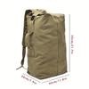 Large Capacity Khaki Canvas Backpack Men's Adjustable Travel Mountaineering Backpack Men's Backpack