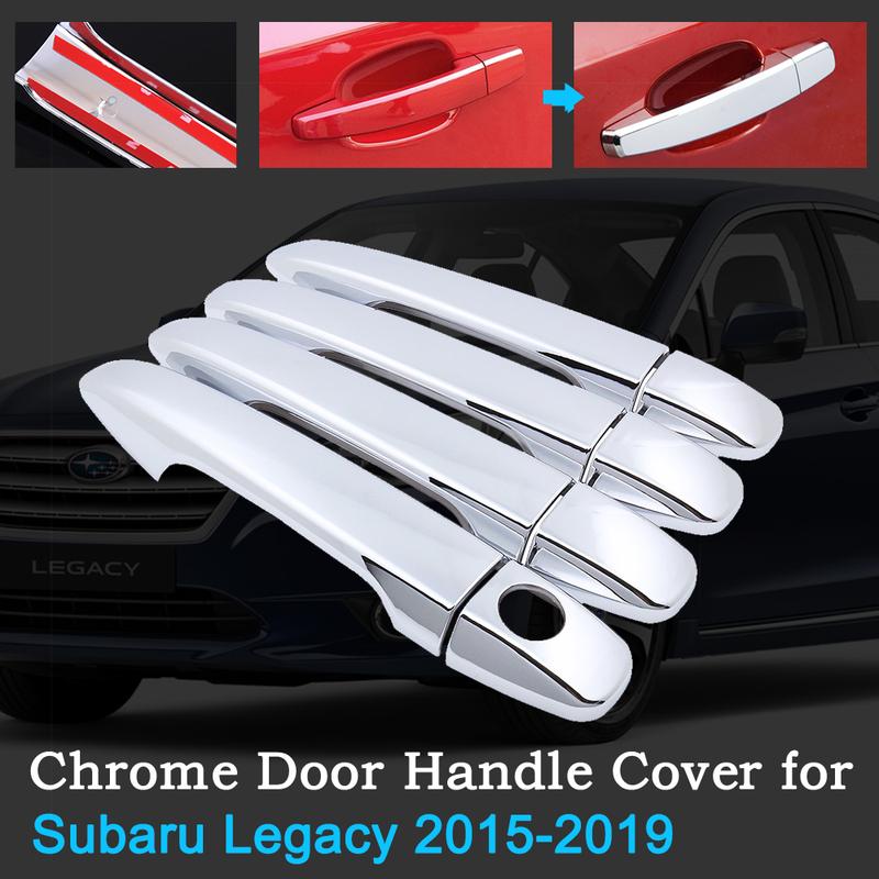 Hot Sale Chrome Car Door Handle Cover For Subaru Legacy BN BS 2015- 2016 2017 2018 Protective Trim Set Exterior Accessories