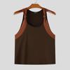 INCERUN Men Sleeveless Stitching Casual Fitted Tank Tops Basic Undershirts