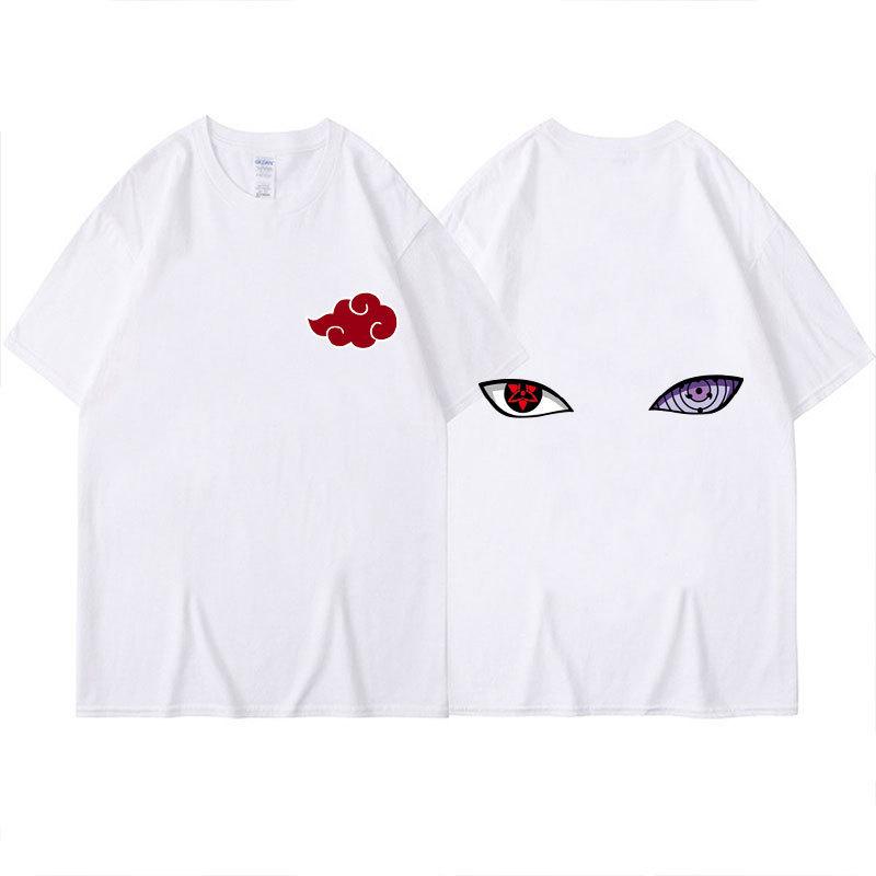 Аниме Наруто Мужская Летняя Футболка Харадзюку Манга Графические Топы Футболки Хлопок Повседневная Мультяшная Футболка с Короткими Рукавами Летние Футболки Уличная Одежда S белый 1190₽