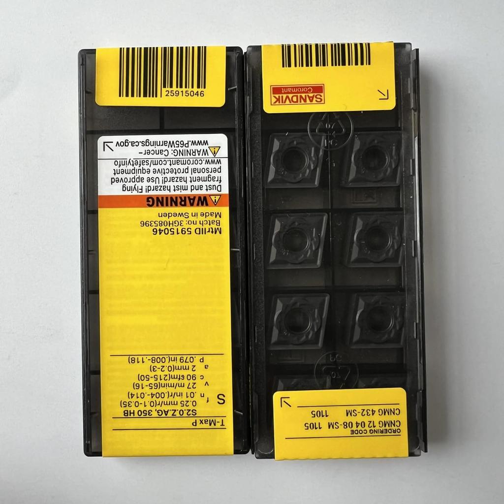 Original Sandvik / CNMG120408-SM 1105 /CNC Lathe Carbide Blade Tool 10 Pcs