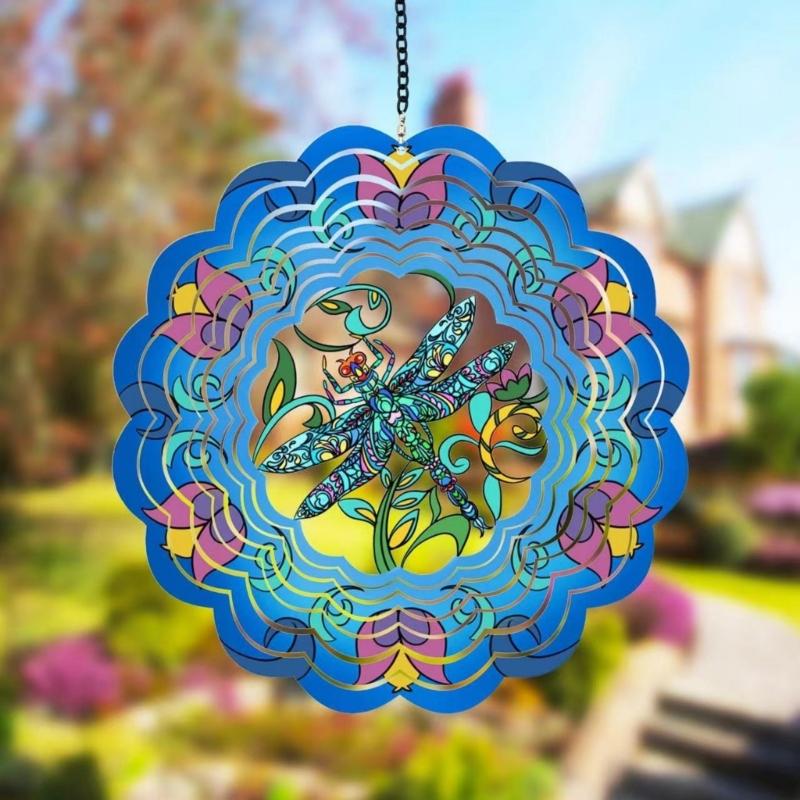 Weatherproof Iron Wind Chime Spinner Art Suitable For Holiday Outdoor Indoor Hanging Decoration Women Mother Day Present