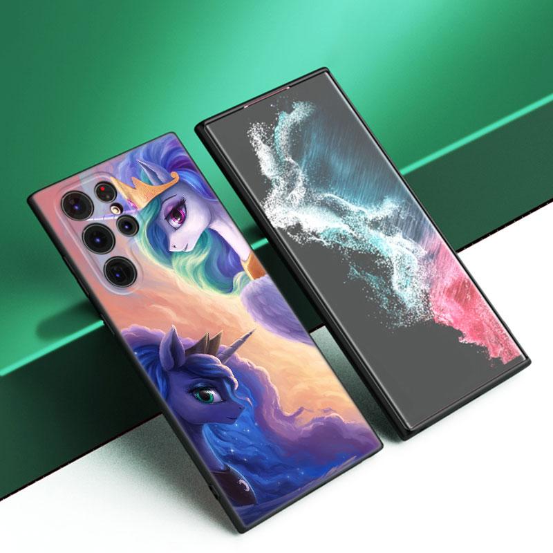 

Мой розовый маленький конь черный силиконовый чехол для телефона Samsung Galaxy S23 S21 S20 FE S24 S22 Ultra S10E S10 S9 S8 Plus Samsung S10 Plus