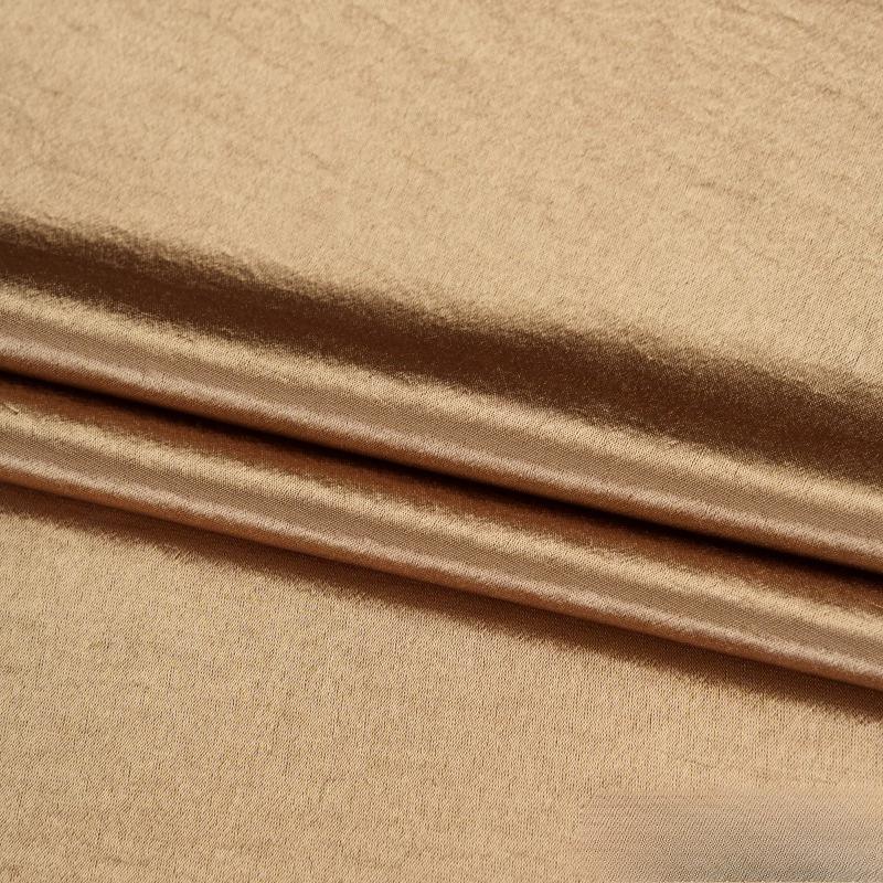 Chinese Style Lustrous Acetic Acid Gold Lustrous Satin Fabric Water Light Satin Natural Pleated Texture Drape Fabric Textile