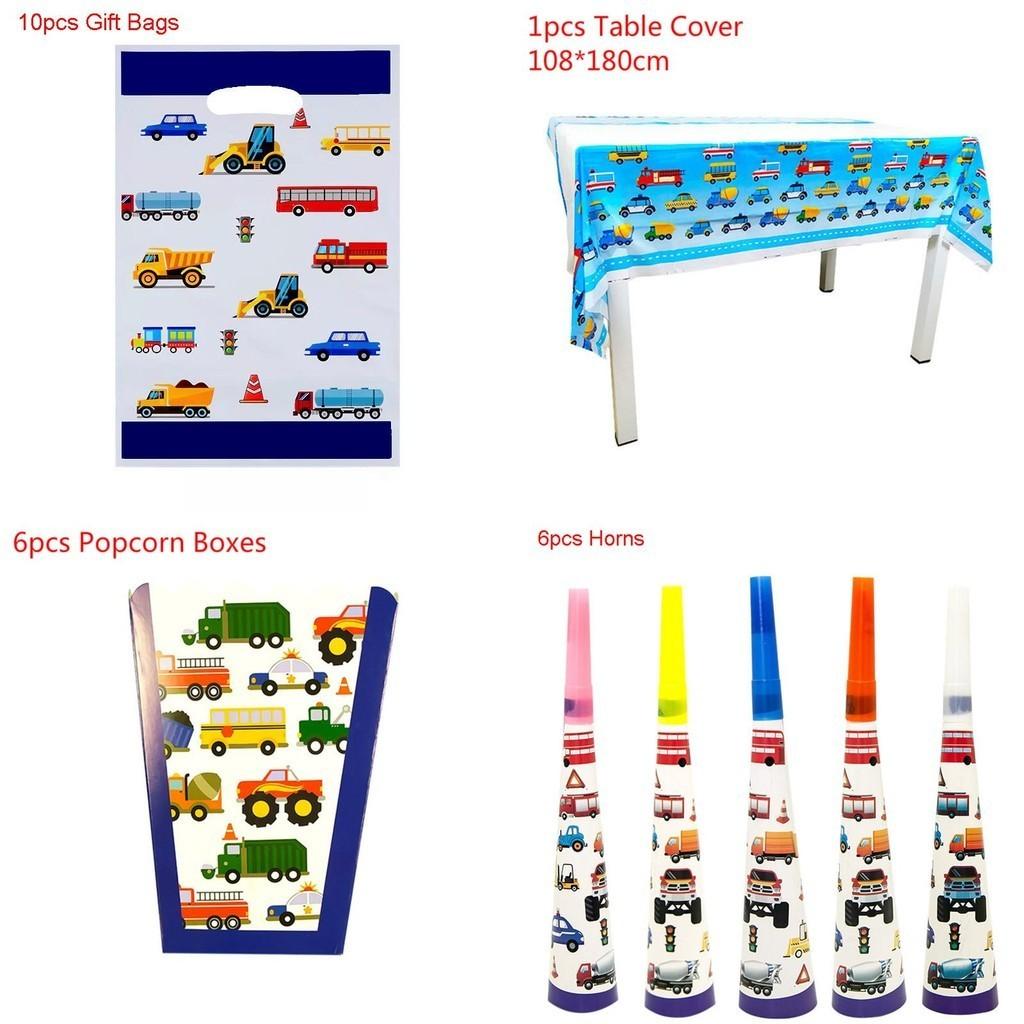 Engineering Car Party Supplies For Kids Birthday Celebration**