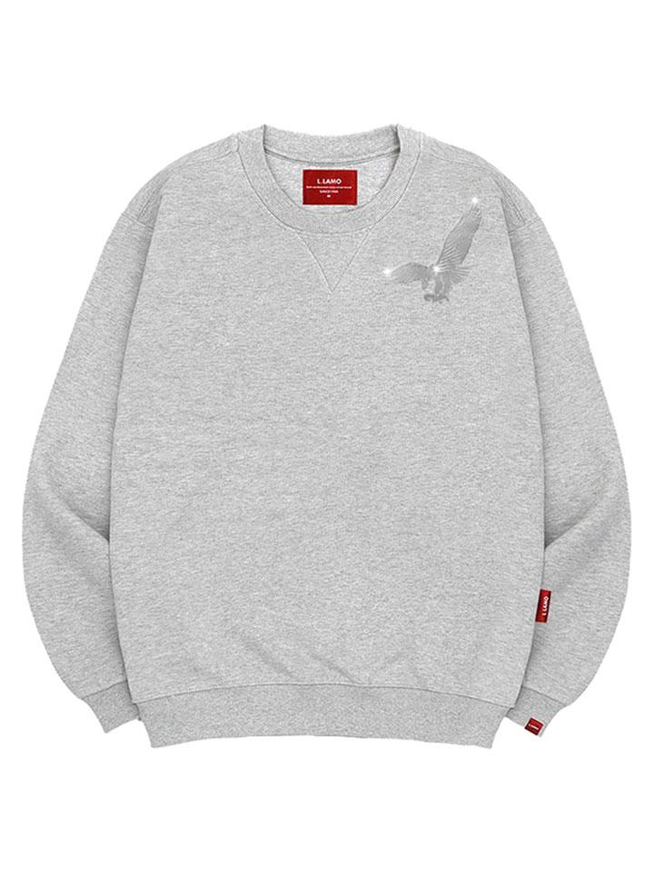 Ellamo Silver Bird Sweatshirt Unisex Big Sizes S~4Xl