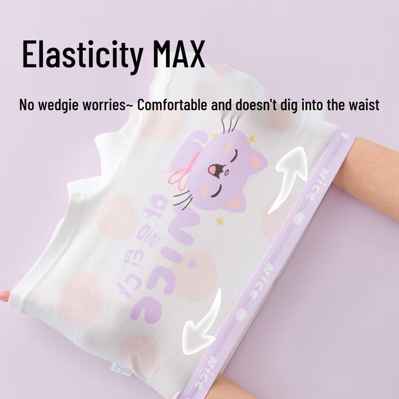 Girls' Pure Cotton Boxer Briefs (6-Pack)