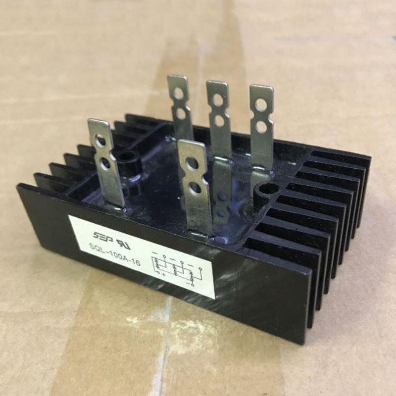 100A 1600V High Power 3 Phase Diode Bridge Rectifier 5 Terminal Full Wave Diode Module for Industrial Auto Control, CNC