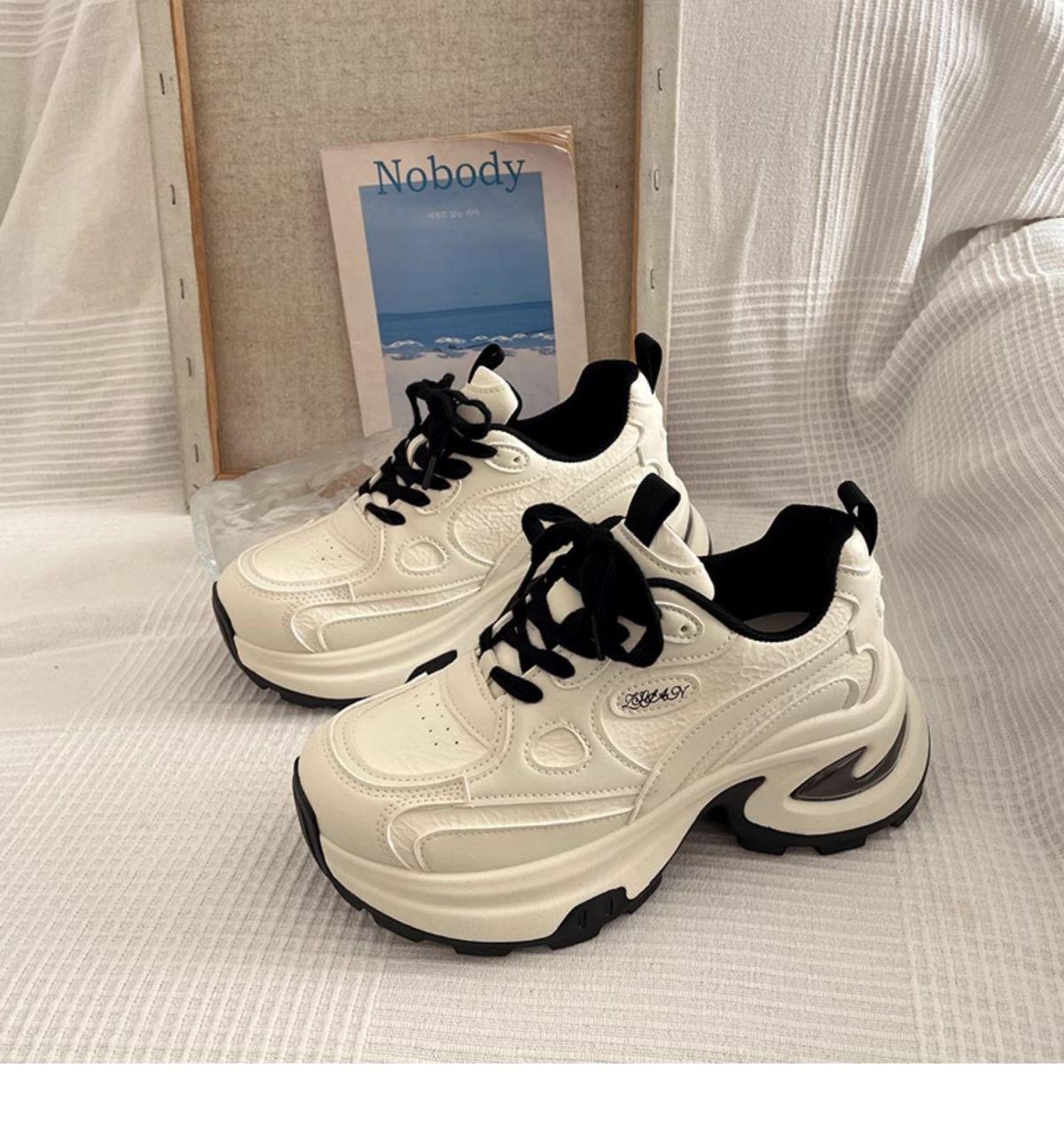 

Platform dad shoes women s 2025 new spring muffin women s shoes heightening small versatile casual sports shoes 40 чорний